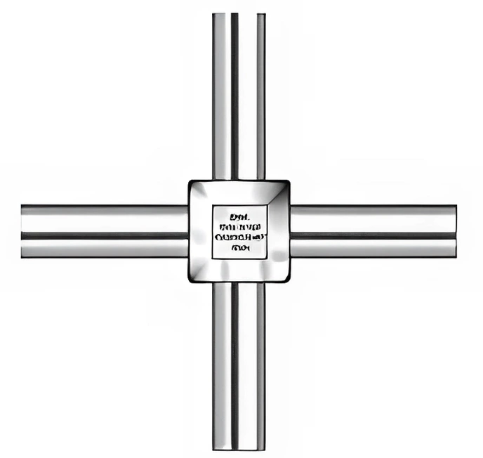 SM8CR19 - Stainless Steel Cross - 1/2" O.D.
