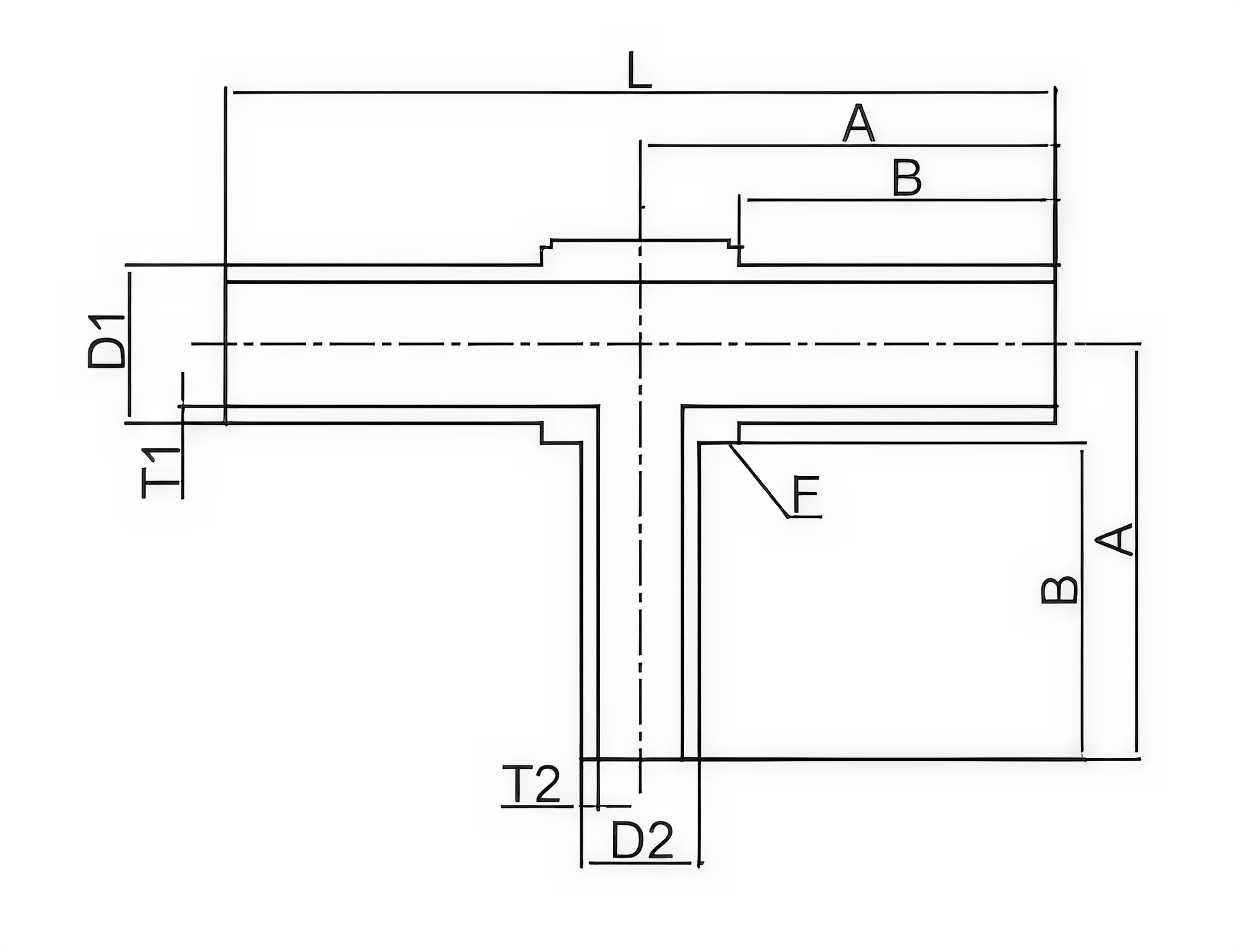 SM12X6T22 - Stainless Steel Reducing Tee - 3/4" O.D. x 3/8" O.D. - Image 2